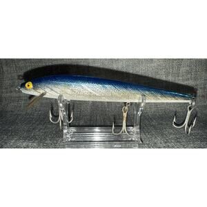 Rare Vintage Rebel Amazing Minnow Silver Blue Fishing Lure Floating